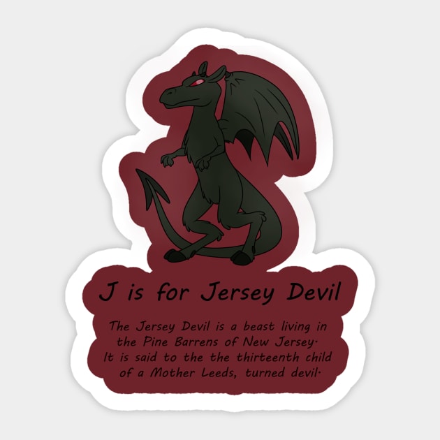 Jersey Devil Sticker by possumtees